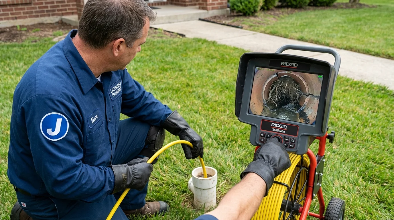 Sewer camera inspection being performed by Johns Plumbing LLC in Copiague